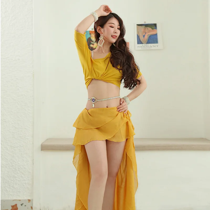 Belly Dance Female Adult Practice Clothes Elegant Top And Long Skirt Performance Set Oriental Dance Bellydance Hip Scarf Costume
Belly Dance Female Adult Practice Clothes Elegant Top And Long Skirt Performance Set Oriental Dance Bellydance Hip Scarf Costume