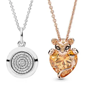 Real Black Enamel Rose Lioness With Heart Stone Logo Signature 925 Sterling Silver Necklace For Fine Bead Charm DIY Jewelry
Real Black Enamel Rose Lioness With Heart Stone Logo Signature 925 Sterling Silver Necklace For Fine Bead Charm DIY Jewelry