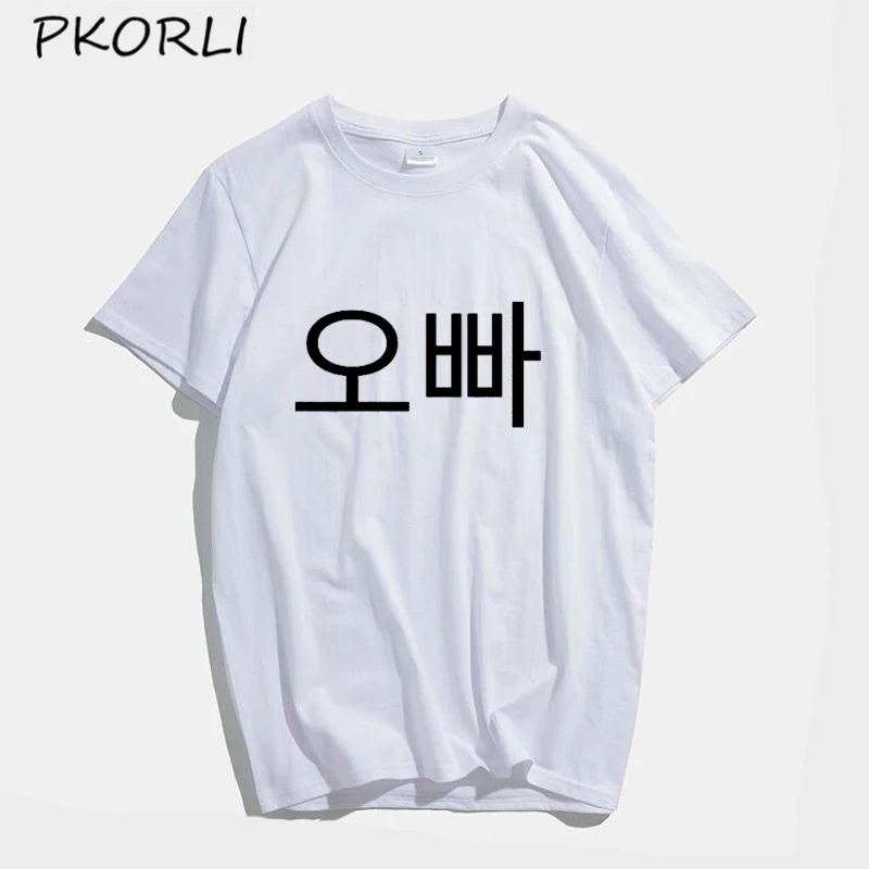 Фото Футболка K-Pop с принтом Oppa K-Drama женская футболка в корейском ретро-стиле NCT 127 GOT7 EXO