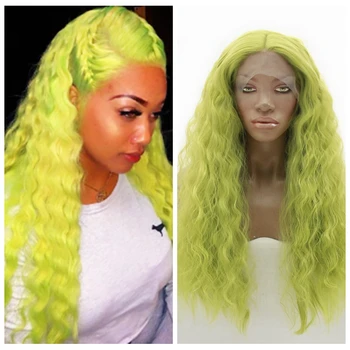 NHAZEL 180% Heavy Density Water Wave Synthetic Lace Front Wig Heat Resistant Fiber Long Curly Wavy Synthetic Wigs For Women
NHAZEL 180% Heavy Density Water Wave Synthetic Lace Front Wig Heat Resistant Fiber Long Curly Wavy Synthetic Wigs For Women