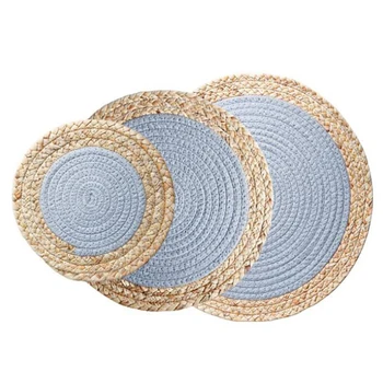 3 Pcs Weave Placemats Straw and Cotton Rope Material New Thickened Table Non-Slip Insulation Anti-Hot Placemat
3 Pcs Weave Placemats Straw and Cotton Rope Material New Thickened Table Non-Slip Insulation Anti-Hot Placemat