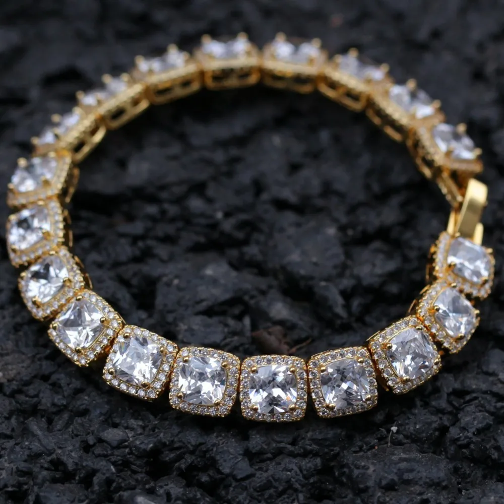 20cm Iced Charm Bracelet Square Cubic Zirconia Hiphop Gold Silver Color Mens Tennis Bracelets 10mm Bling Bling Fashion Jewelry
20cm Iced Charm Bracelet Square Cubic Zirconia Hiphop Gold Silver Color Mens Tennis Bracelets 10mm Bling Bling Fashion Jewelry