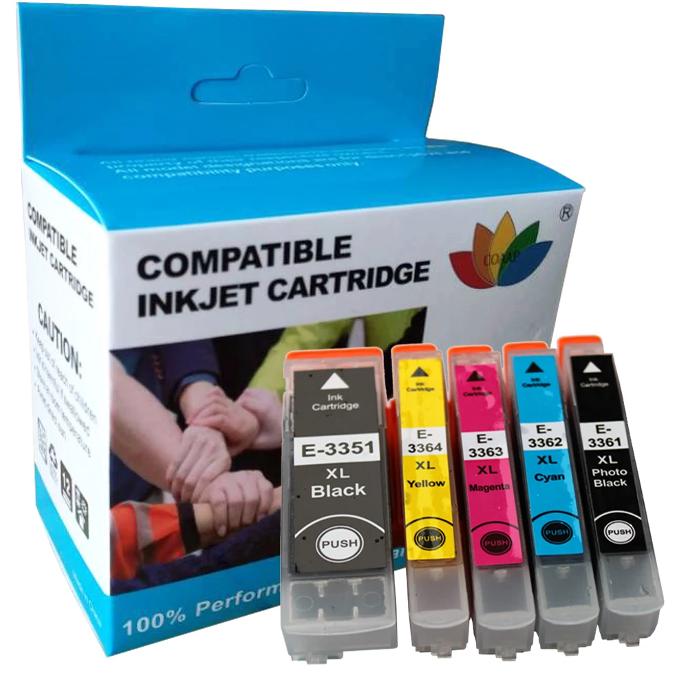 

5Pack Compatible EPSON 33XL Ink cartridge For Expression Premium XP 530 540 630 640 635 645 830 900 Printer