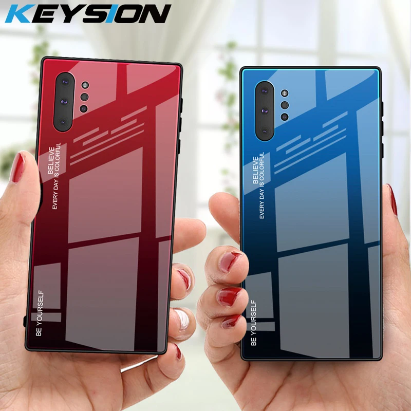 KEYSION Gradient Glass Phone Case For Samsung Galaxy Note 10 Plus Soft TPU Edge Hard Glass Back Cover For Samsung Note10 Note10+
KEYSION Gradient Glass Phone Case For Samsung Galaxy Note 10 Plus Soft TPU Edge Hard Glass Back Cover For Samsung Note10 Note10+