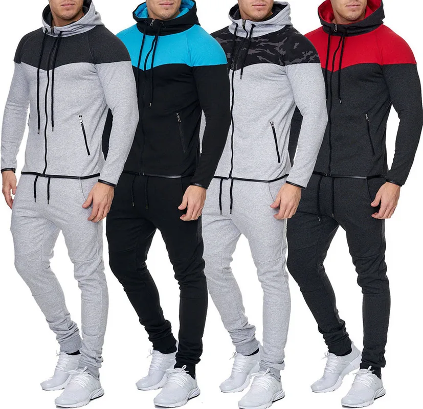 ZOGAA 2019 Slim Tracksuit Men's Zipper Patchwork Sweatsuits Autumn Male Hooded Sweatshirt + Drawstring Sweatpants 2 Pieces Sets
ZOGAA 2019 Slim Tracksuit Men's Zipper Patchwork Sweatsuits Autumn Male Hooded Sweatshirt + Drawstring Sweatpants 2 Pieces Sets