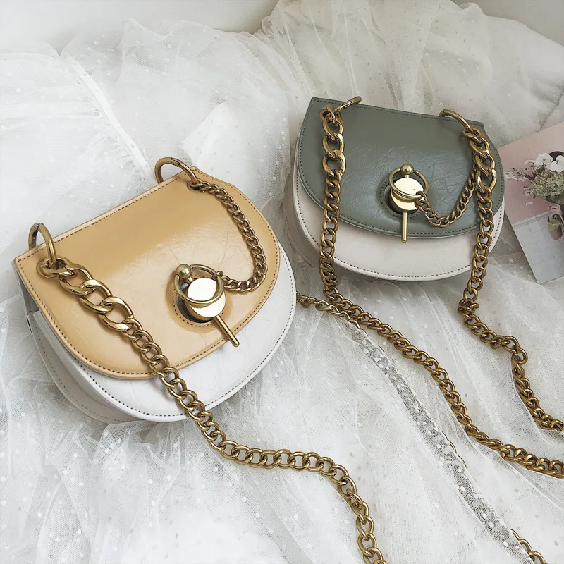 France Non-mainstream Bag Women's 2020 New Style Fashion Korean-style Western Style Chain Saddle Bag Fashion Contrast Color Cros
France Non-mainstream Bag Women's 2020 New Style Fashion Korean-style Western Style Chain Saddle Bag Fashion Contrast Color Cros