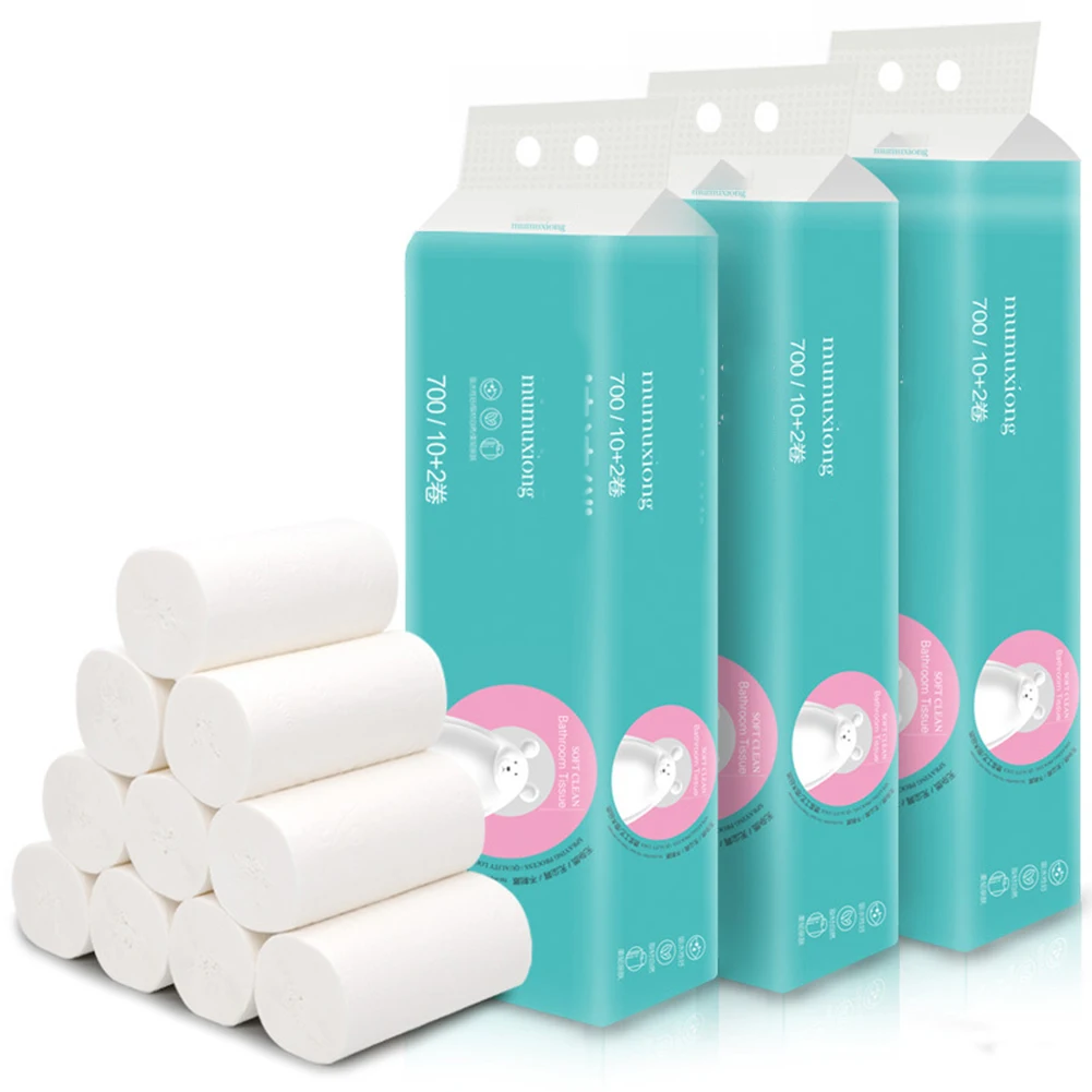 12 Rolls 4-layer Coreless Roll Paper Wood Pulp Paper Towel Toilet Paper Thick Household Toilet Paper
12 Rolls 4-layer Coreless Roll Paper Wood Pulp Paper Towel Toilet Paper Thick Household Toilet Paper