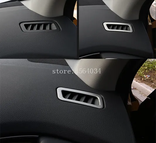 

For Nissan Rogue Sport X-Trail T32 Qashqai J11 Matte Chrome Interior Dashboard Air Condition Vent Outlet Trims Cover 2014-2020