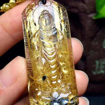 Natural Titanium Crystal Buddha Pendant Carving Superb Open Face Meticulously Evangelical Shape Atmosphere Color Gold
Natural Titanium Crystal Buddha Pendant Carving Superb Open Face Meticulously Evangelical Shape Atmosphere Color Gold