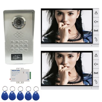 9" Monitor Video Doorbell LUXURY Pure Aluminum Alloy Housing RFID Keyfobs Code Password Unlock Video Door phone Intercom kits
9" Monitor Video Doorbell LUXURY Pure Aluminum Alloy Housing RFID Keyfobs Code Password Unlock Video Door phone Intercom kits