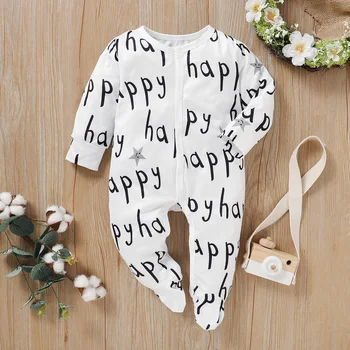PatPat 2020 New Spring and Summer Autumn Casual Allover HAPPY Footie Jumpsuit for Baby Unisex
PatPat 2020 New Spring and Summer Autumn Casual Allover HAPPY Footie Jumpsuit for Baby Unisex