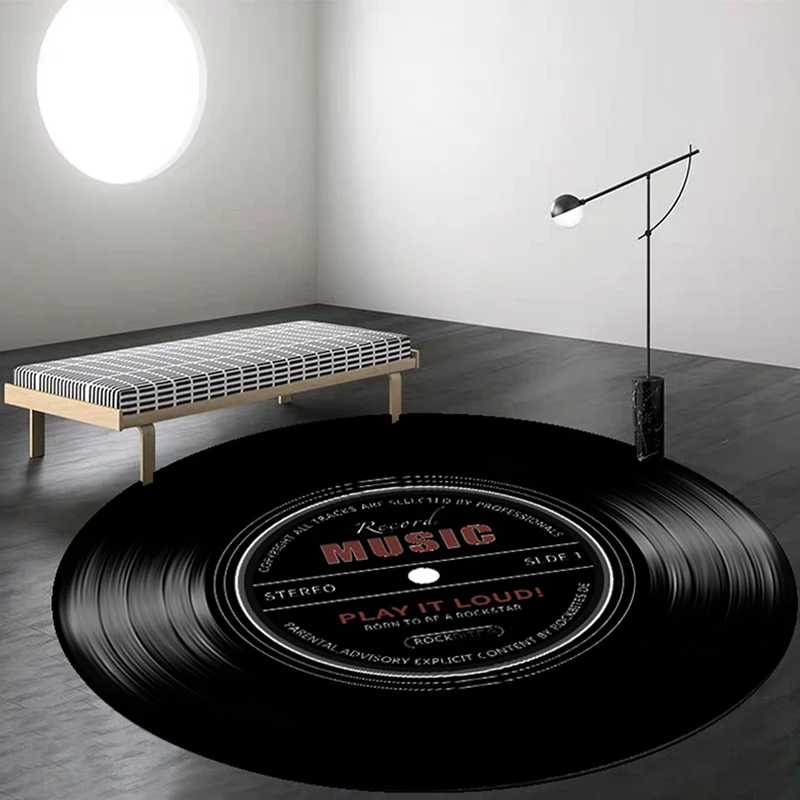 Personality Round Vintage Carpet Music Vinyl Record Design Floor Mat Room Anti-Slip Rug Chair Floor Mat 3D Carpet Mat Home Decor
Personality Round Vintage Carpet Music Vinyl Record Design Floor Mat Room Anti-Slip Rug Chair Floor Mat 3D Carpet Mat Home Decor