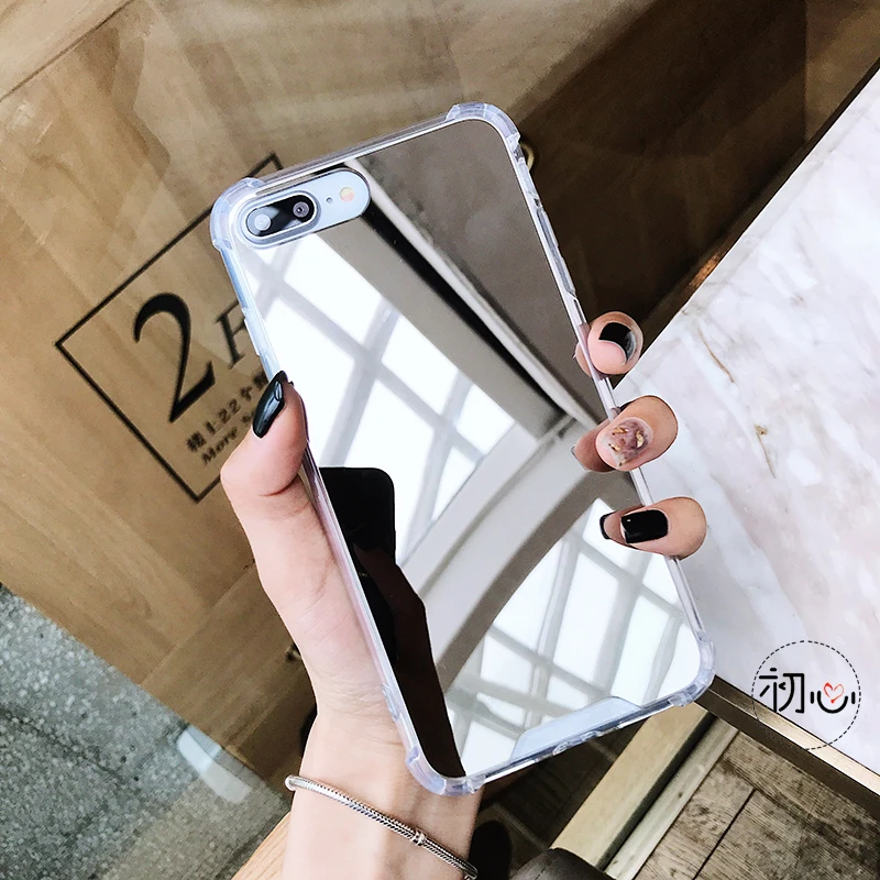 Защитный зеркальный чехол Gasbag для iphone SE XR 7 8 XS MAX 11 12 Pro Max mini X 10 6 6S Plus 8Plus мягкий