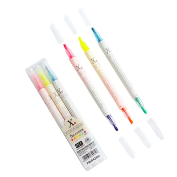 3PCs Random Color Double Head Highlighter Color Pen Candy Colored Key Mark Pen Oblique Head Marker Six Colors In Box
3PCs Random Color Double Head Highlighter Color Pen Candy Colored Key Mark Pen Oblique Head Marker Six Colors In Box