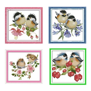 Joy SundayTwo birds on flowers counted cross stitch kit 14ct 11ct canvas print pattern embroidery set DIY handmade needlework
Joy SundayTwo birds on flowers counted cross stitch kit 14ct 11ct canvas print pattern embroidery set DIY handmade needlework