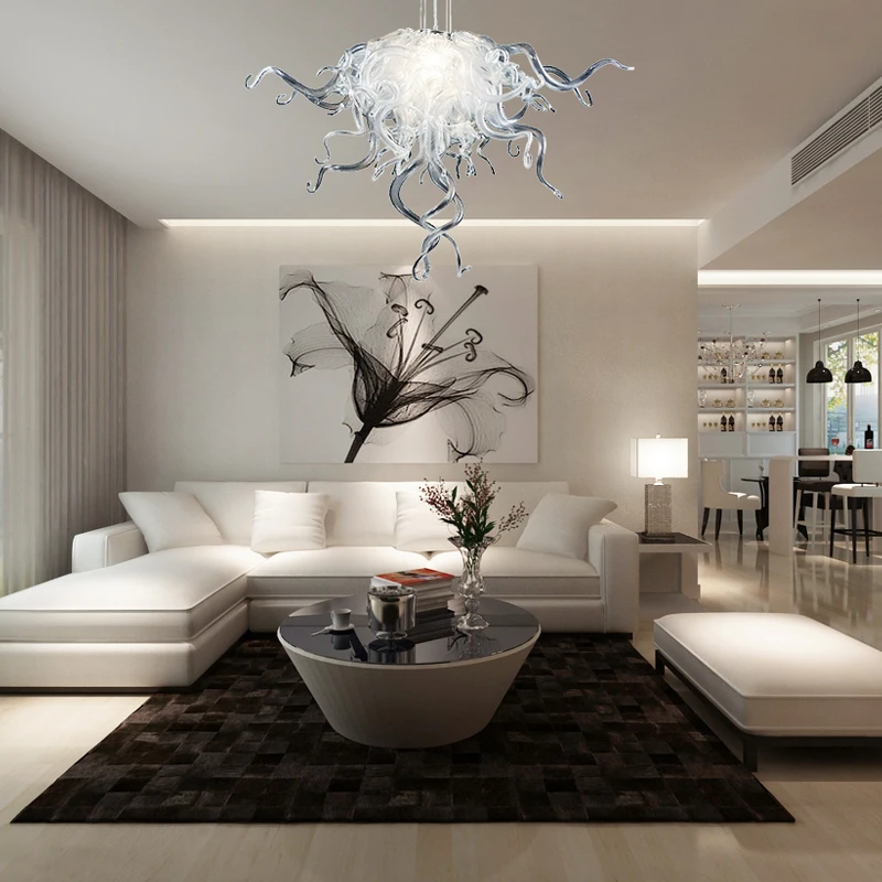 GIRBAN White lustre Ceiling Chandelier Living Room Indoor Lighting Decor LED 100% Hand Blown Glass Chandeliers for Dining | Лампы и