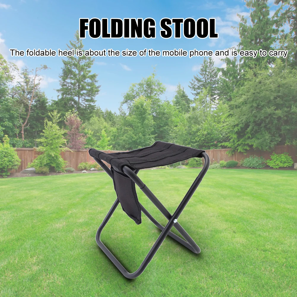 Lightweight Folding Stool Outdoor Furniture Camping Tourist Seat Chair Portable Aluminum Alloy Folding Stool with Storage Bag