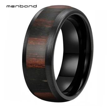 Men Women Black Tungsten Wedding Band With Dark Wood Inlay With 8MM Ring Box Available
Men Women Black Tungsten Wedding Band With Dark Wood Inlay With 8MM Ring Box Available