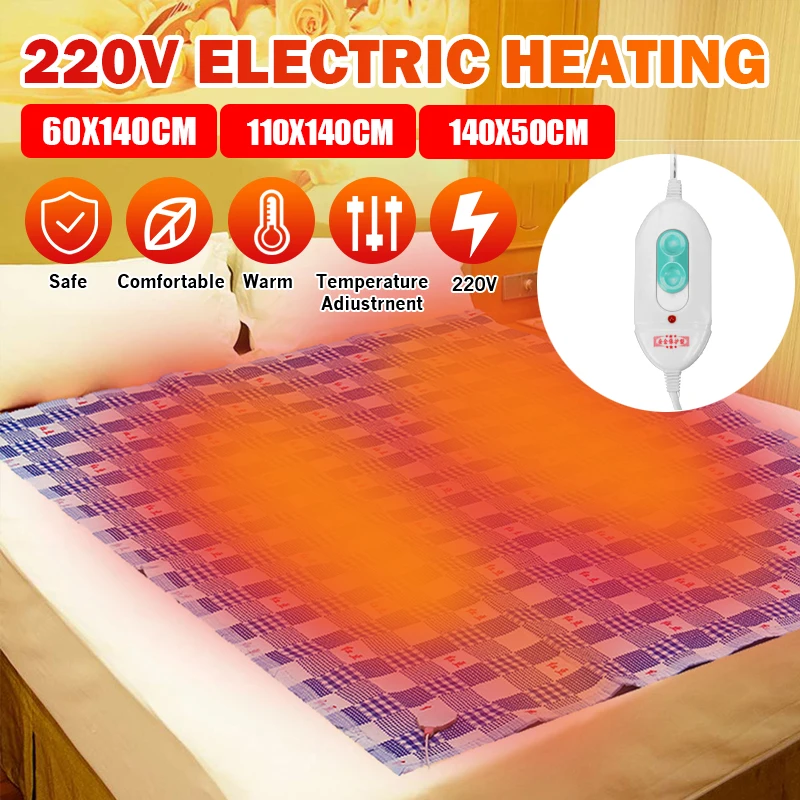 3 Size 220V Automatic Electric Heated Blanket Heating Mat Heating Thermostat Throw Blanket Winter Bed Mattress Warmer Carpet
3 Size 220V Automatic Electric Heated Blanket Heating Mat Heating Thermostat Throw Blanket Winter Bed Mattress Warmer Carpet