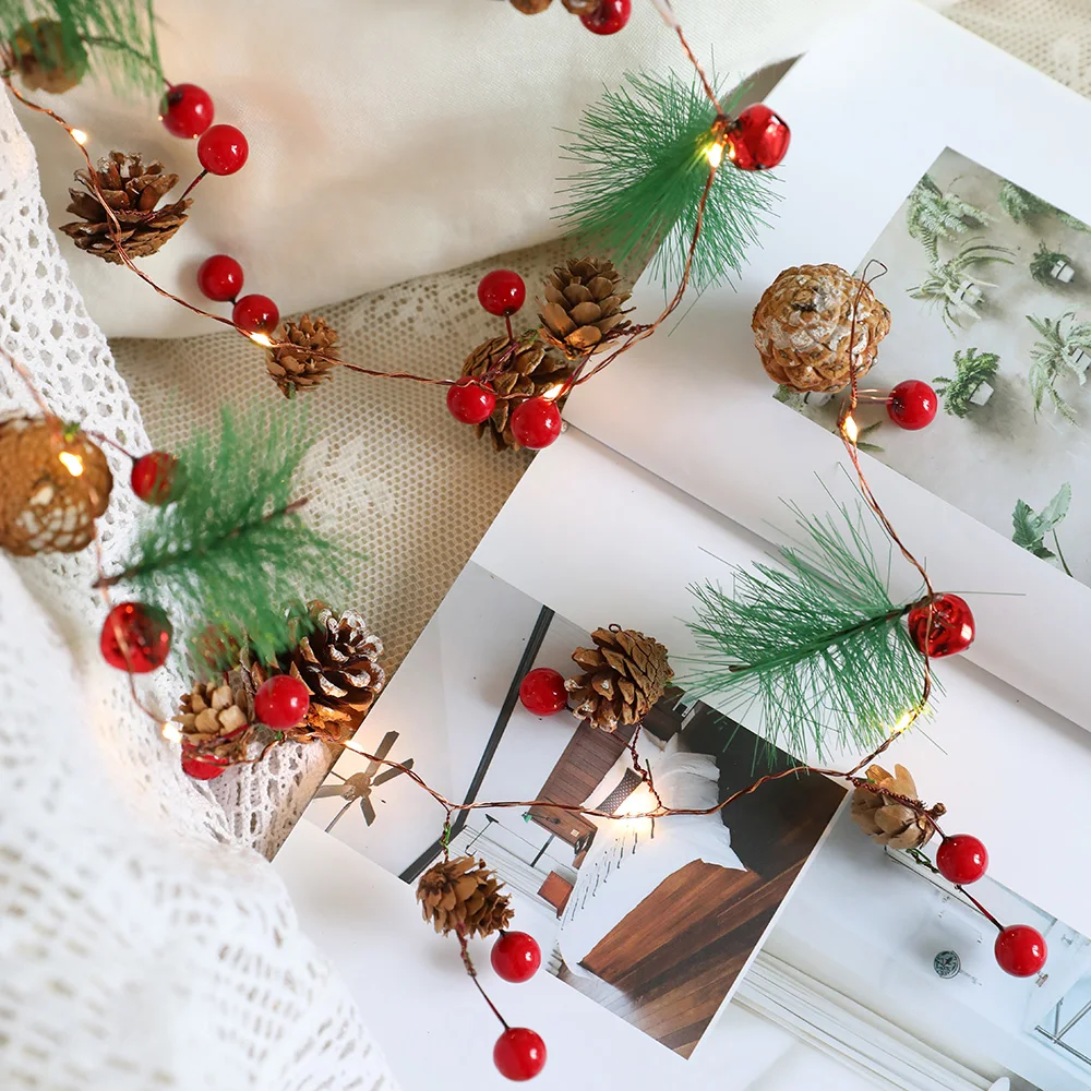 2M 20LEDs Christmas Pine Cones Branch Red Beads Stars Wood LED String Light Tree Fairy Light Home Party Wedding Garland Decor
2M 20LEDs Christmas Pine Cones Branch Red Beads Stars Wood LED String Light Tree Fairy Light Home Party Wedding Garland Decor