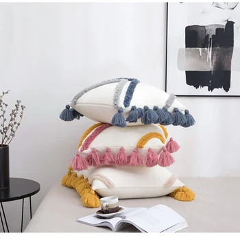 Home Decor Tassel tufted Throw Pillow Case Cushion Cover Decorative Pillows for Sofa Living Room Polyester Pillowcase 45*45
Home Decor Tassel tufted Throw Pillow Case Cushion Cover Decorative Pillows for Sofa Living Room Polyester Pillowcase 45*45