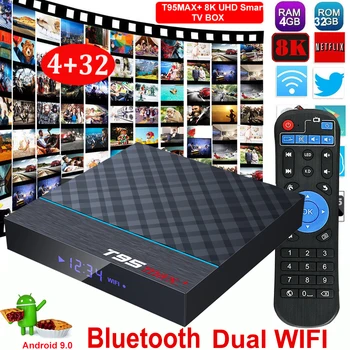 XGODY T95MAX Plus S905X3 Wifi TV Box 4.0 Bluetooth 4k 1080P HD Quad Core HDMI 2.1 Android 9.0 Media TV Box 4GB 32GB Set Top Box
XGODY T95MAX Plus S905X3 Wifi TV Box 4.0 Bluetooth 4k 1080P HD Quad Core HDMI 2.1 Android 9.0 Media TV Box 4GB 32GB Set Top Box