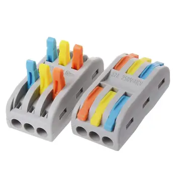 50PC SPL-2 SPL-3 PCT-222 223 Universal Fast Wire push-in Lever nut Conductor compact connector Terminal Block 2/3 in 2/3 out
50PC SPL-2 SPL-3 PCT-222 223 Universal Fast Wire push-in Lever nut Conductor compact connector Terminal Block 2/3 in 2/3 out