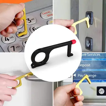 EDC No Touch Door Opener Plastics Brass Hygiene Door Opening Stick Non-contact Press Elevator Button Tool 
EDC No Touch Door Opener Plastics Brass Hygiene Door Opening Stick Non-contact Press Elevator Button Tool