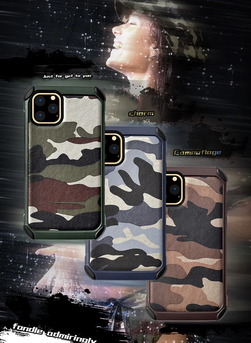50pcs/lot Army Camo Shockproof Cover For iPhone 11 Pro Case Camouflage Armor Cover Case For iPhone 11 Pro Max Case Coque
50pcs/lot Army Camo Shockproof Cover For iPhone 11 Pro Case Camouflage Armor Cover Case For iPhone 11 Pro Max Case Coque