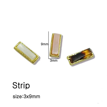 30pcs strip alloy nail art metal base inlaid shell retro style DIY trendy 3D nail accessories 3x9mm
30pcs strip alloy nail art metal base inlaid shell retro style DIY trendy 3D nail accessories 3x9mm