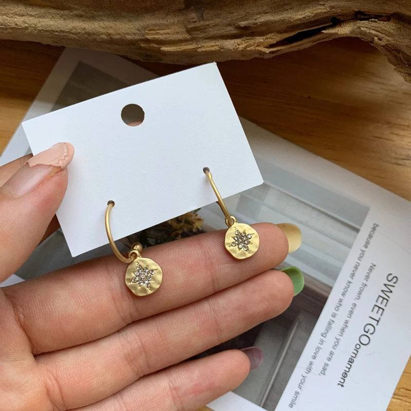 Dainty Opened Circle Crystal Star Hoop Earrings Round Coin Rhinestone Geometric Alloy Circle Earrings Women Girl Party Small
Dainty Opened Circle Crystal Star Hoop Earrings Round Coin Rhinestone Geometric Alloy Circle Earrings Women Girl Party Small