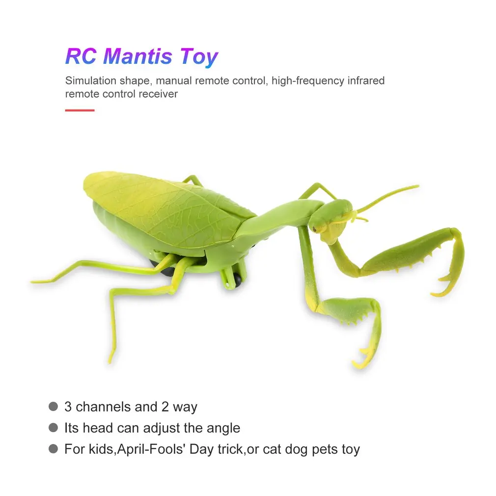 Electric Infrared Remote Control Simulate Mantis Glowworm Shape Prank Toy Realistic Mini RC Mantis Insect Scary Trick Kids Toys
Electric Infrared Remote Control Simulate Mantis Glowworm Shape Prank Toy Realistic Mini RC Mantis Insect Scary Trick Kids Toys
