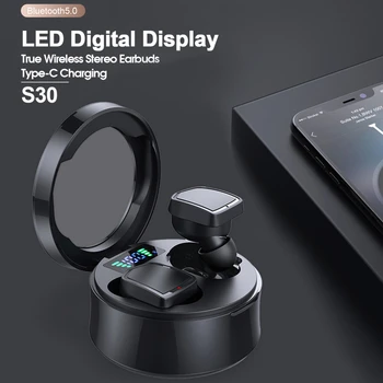 S30 TWS Earbuds Bluetooth 5.0 Wireless Stereo In-Ear Sports Earphones with Charging Case Fit for iPhone/Samsung/Xiaomi/Huawei 
S30 TWS Earbuds Bluetooth 5.0 Wireless Stereo In-Ear Sports Earphones with Charging Case Fit for iPhone/Samsung/Xiaomi/Huawei