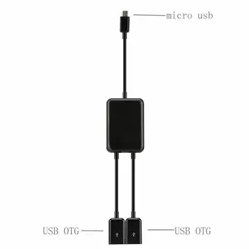 2in1 Micro USB Dual Host OTG Charge Hub Splitter Adapter Cable Cable Tablet Black For Android Smartphones R5P9
2in1 Micro USB Dual Host OTG Charge Hub Splitter Adapter Cable Cable Tablet Black For Android Smartphones R5P9
