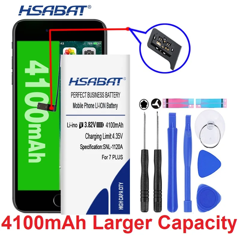 HSABAT 4100mAh Battery for iphone 7 Plus for iphone7 plus for iphone 7plus Batteries free shipping tools+Sticker
HSABAT 4100mAh Battery for iphone 7 Plus for iphone7 plus for iphone 7plus Batteries free shipping tools+Sticker
