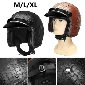 New Retro Vintage German Style Motorcycle Helmet 3/4 Open Face Helmet Four Seasons Cruiser Biker Moto Helmet PU Leather
New Retro Vintage German Style Motorcycle Helmet 3/4 Open Face Helmet Four Seasons Cruiser Biker Moto Helmet PU Leather