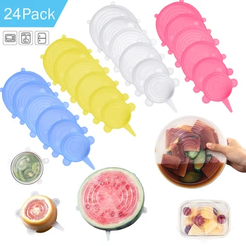 24Pc Reusable Silicone Food Cover Stretch Lids Universal Food Wrap Cover Food Fresh Keeping Silicone Caps Stretchable Magic Lid
24Pc Reusable Silicone Food Cover Stretch Lids Universal Food Wrap Cover Food Fresh Keeping Silicone Caps Stretchable Magic Lid