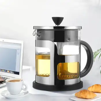 French Press Coffee Maker 600ml/1000ml Stainless Steel Glass Tea Coffee Pots High Temperature Resistance Light Transparent
French Press Coffee Maker 600ml/1000ml Stainless Steel Glass Tea Coffee Pots High Temperature Resistance Light Transparent