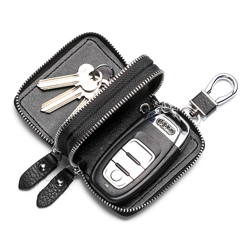Mini Real Top Layer Cow Leather Multi-Function Two Zipper Pockets Clip Style Car Key Case Small Double Automobile Key Bag Holder
Mini Real Top Layer Cow Leather Multi-Function Two Zipper Pockets Clip Style Car Key Case Small Double Automobile Key Bag Holder