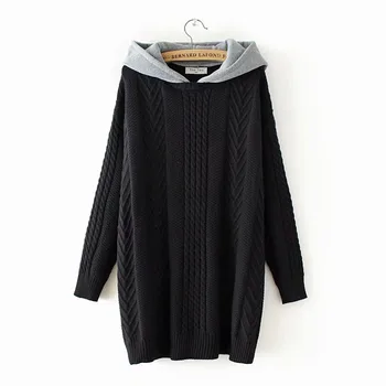 Plus size Criss-Cross hooded pullovers women sweater 2019 casual ladies solid black & red loose knitted oversize sweater female
Plus size Criss-Cross hooded pullovers women sweater 2019 casual ladies solid black & red loose knitted oversize sweater female