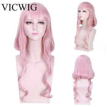VICWIG Women's 26 Inch Lolita Cosplay Wig With Bangs Pink Wavy Long Curly Wigs Heat-Resistant Synthetic Hair
VICWIG Women's 26 Inch Lolita Cosplay Wig With Bangs Pink Wavy Long Curly Wigs Heat-Resistant Synthetic Hair