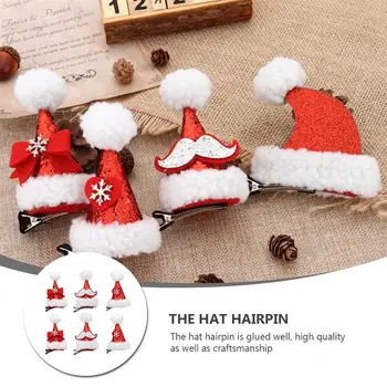 6pcs Christmas Hat Shape Hair Clips Funny Moustache Bow And Heart Design Headdress Hair Clips Navidad 2020 (Random Patterns)
6pcs Christmas Hat Shape Hair Clips Funny Moustache Bow And Heart Design Headdress Hair Clips Navidad 2020 (Random Patterns)