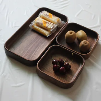 Black Walnut Premium Tray Cake Pizza Coffee Refreshment Western Food Snack Fruit Plate Solid Wood Rectangular Plate 
Black Walnut Premium Tray Cake Pizza Coffee Refreshment Western Food Snack Fruit Plate Solid Wood Rectangular Plate