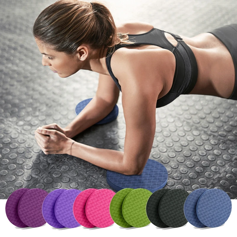 

2PCS/Set Portable Small Round Knee Pad Yoga Mats Fitness Sprot Pad Plank Gym Disc Protective Pad Cushion Non Slip TPE Mat