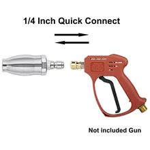 Turbo Nozzle Electroplated Pure Copper Rotary Nozzle for Pressure Washer Hot and Cold Water 1/4 Inch Quick Connect
Turbo Nozzle Electroplated Pure Copper Rotary Nozzle for Pressure Washer Hot and Cold Water 1/4 Inch Quick Connect