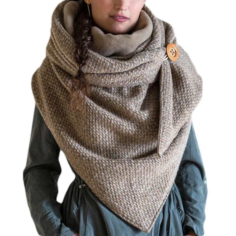 Women Winter Warm Large Neck Shawl Wrap Contrast Color Printing Button Scarf Bib X5XA
Women Winter Warm Large Neck Shawl Wrap Contrast Color Printing Button Scarf Bib X5XA