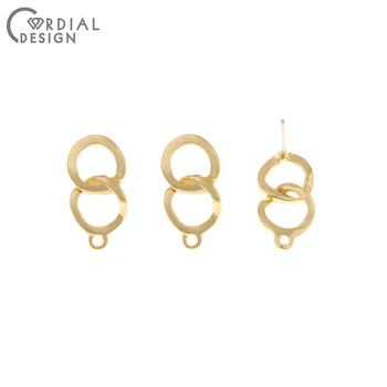 Cordial Design 100Pcs 10*20MM Jewelry Accessories/Earring Findings/Chain Shape/Hand Made/DIY Parts/Jewelry Making/Earrings Stud