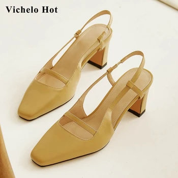 Vichelo Hot natural leather square toe high heels brand shoes handmade young lady daily wear elastic band new sandals women L11 
Vichelo Hot natural leather square toe high heels brand shoes handmade young lady daily wear elastic band new sandals women L11