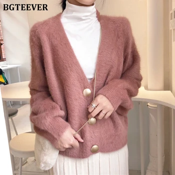 BGTEEVER 2019 Winter Sweater Women Soft V-neck Long-sleeved Female Cardigan Single-breasted Knitted Open Stitch Jumpers Femme
BGTEEVER 2019 Winter Sweater Women Soft V-neck Long-sleeved Female Cardigan Single-breasted Knitted Open Stitch Jumpers Femme