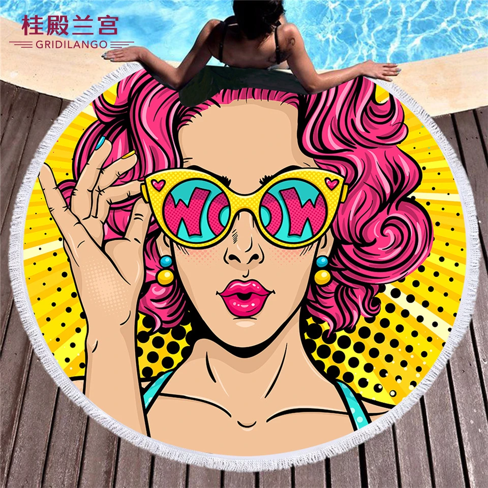GRIDILANGO Cartoon Round Beach Towel With Tassels Cute WOW Expression Microfiber Bath Towel for Adult Blanket Yoga Mat Tapestry
GRIDILANGO Cartoon Round Beach Towel With Tassels Cute WOW Expression Microfiber Bath Towel for Adult Blanket Yoga Mat Tapestry